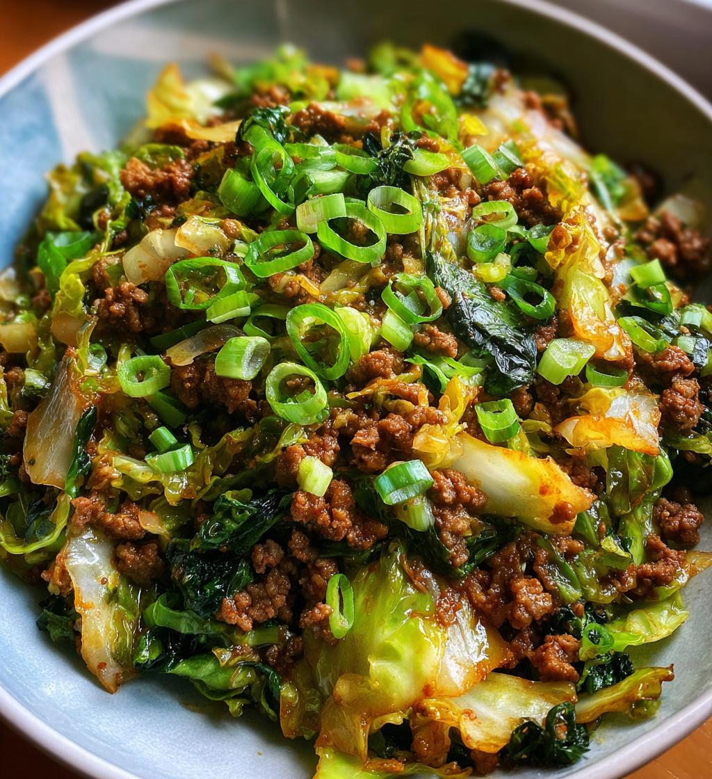 healthy chinese ground beef cabbage - detail 1