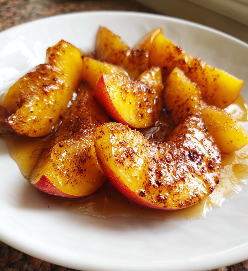 healthy honey roasted peaches - detail 1