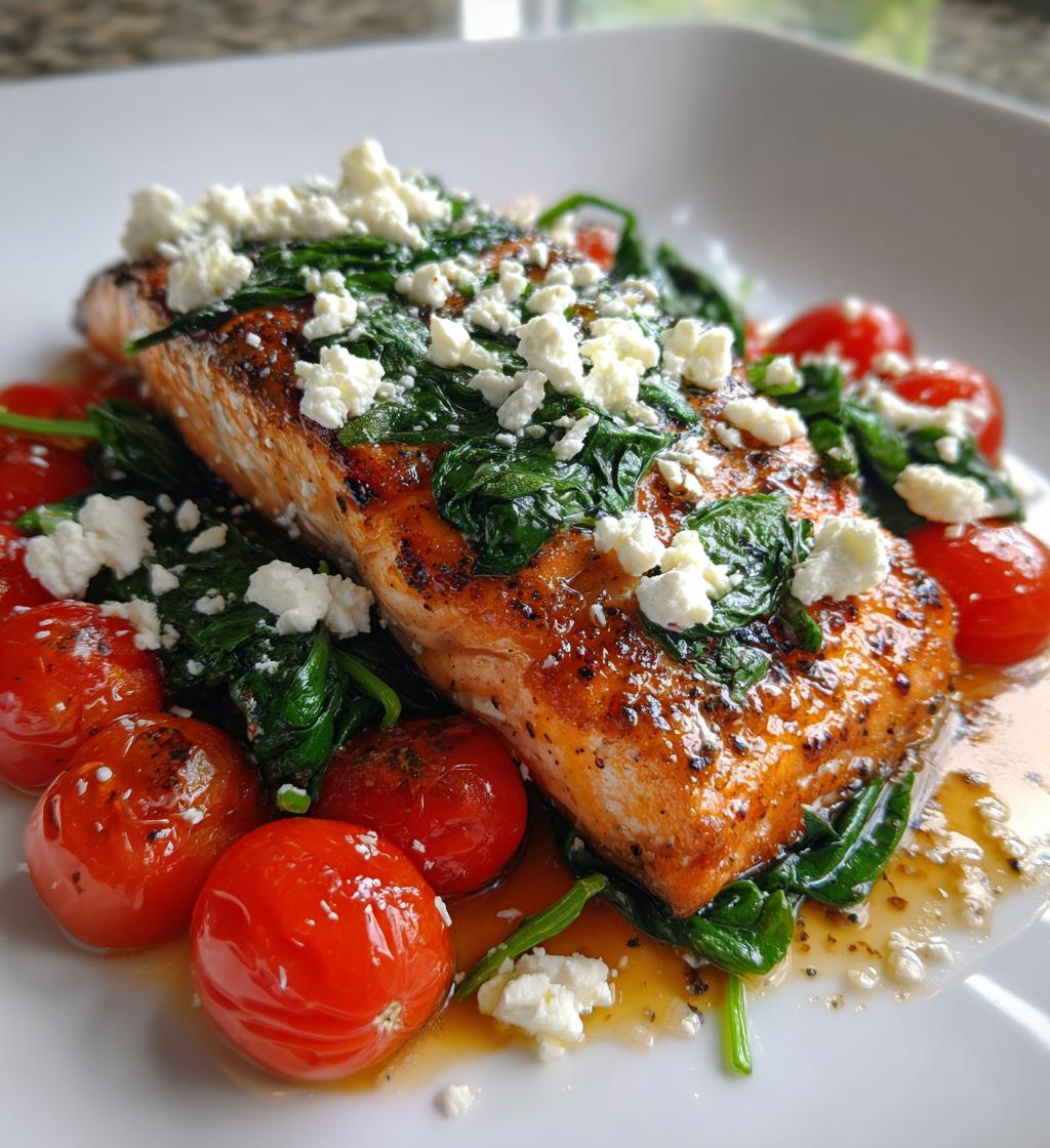 healthy mediterranean salmon dinner - detail 1