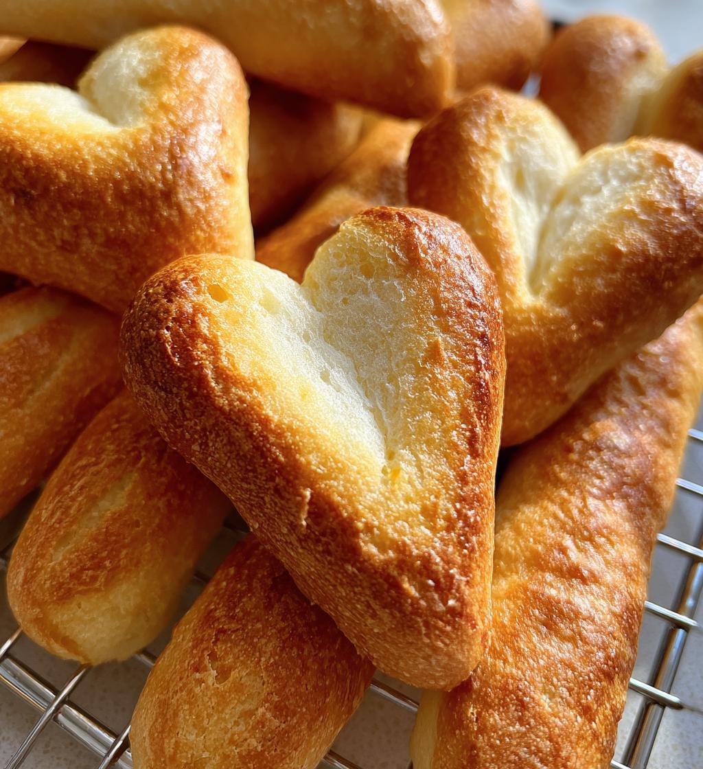 heart shaped breadsticks - detail 1