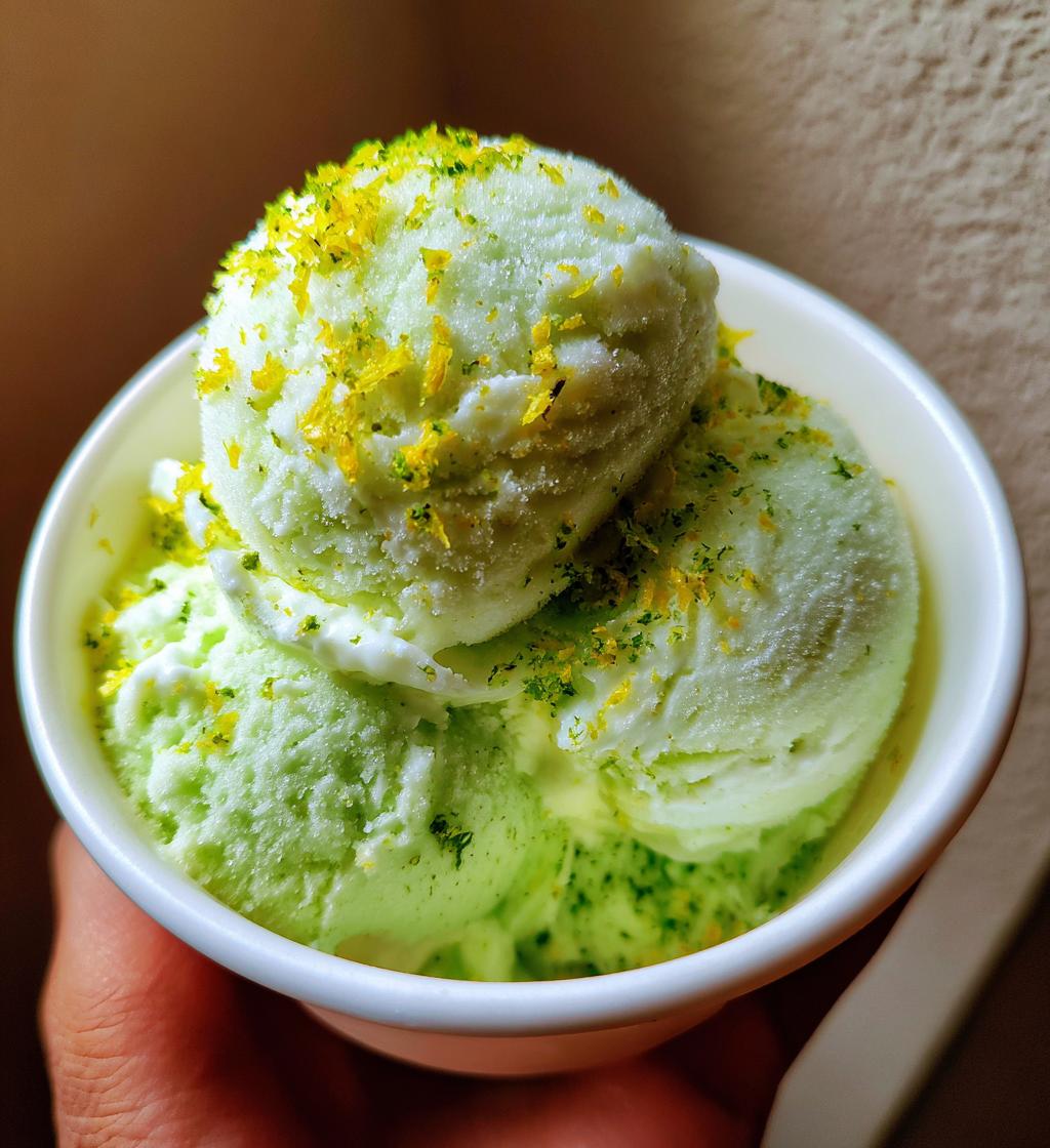 homemade lime sorbet