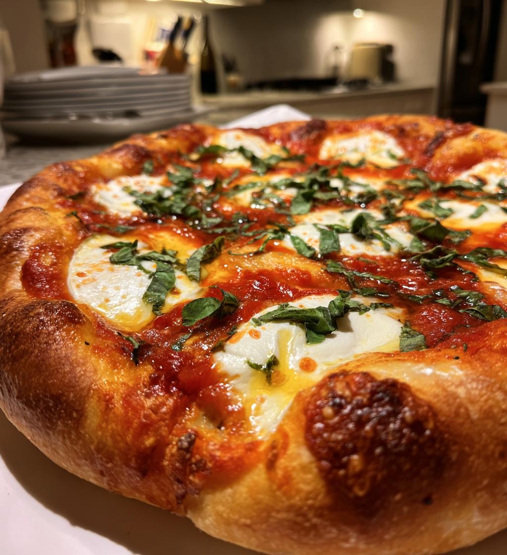 homemade margherita pizza