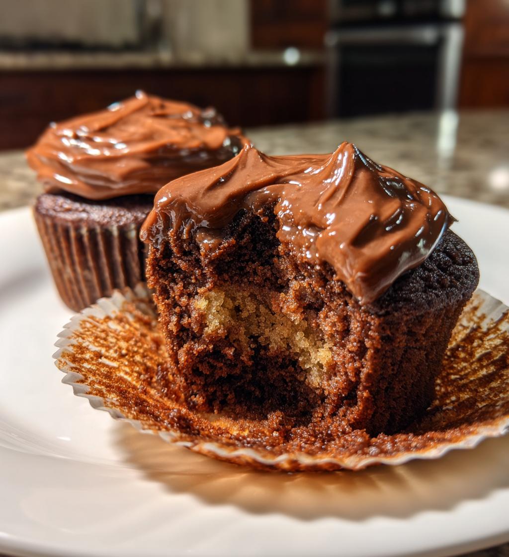 homemade moist chocolate cupcakes - detail 1