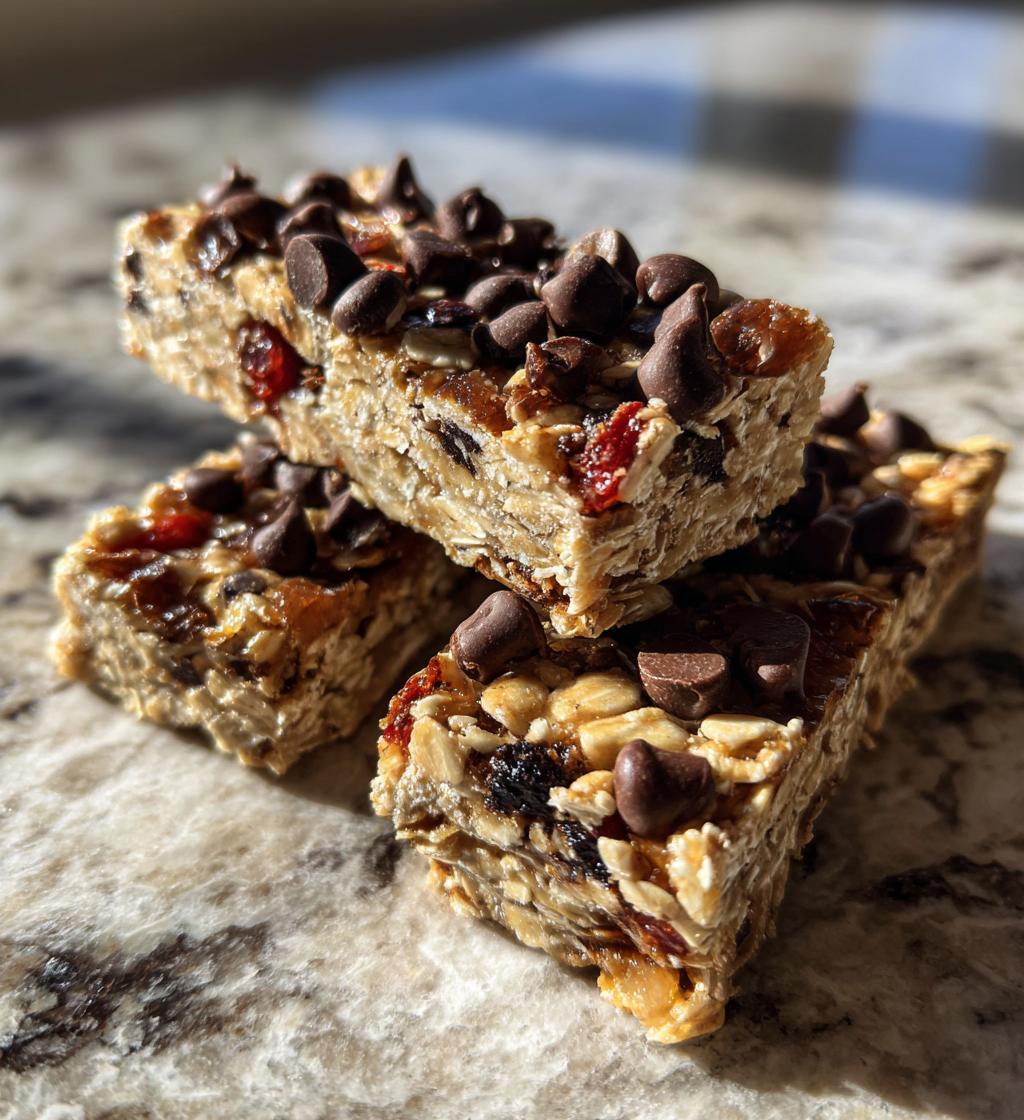 homemade no bake granola bars - detail 1
