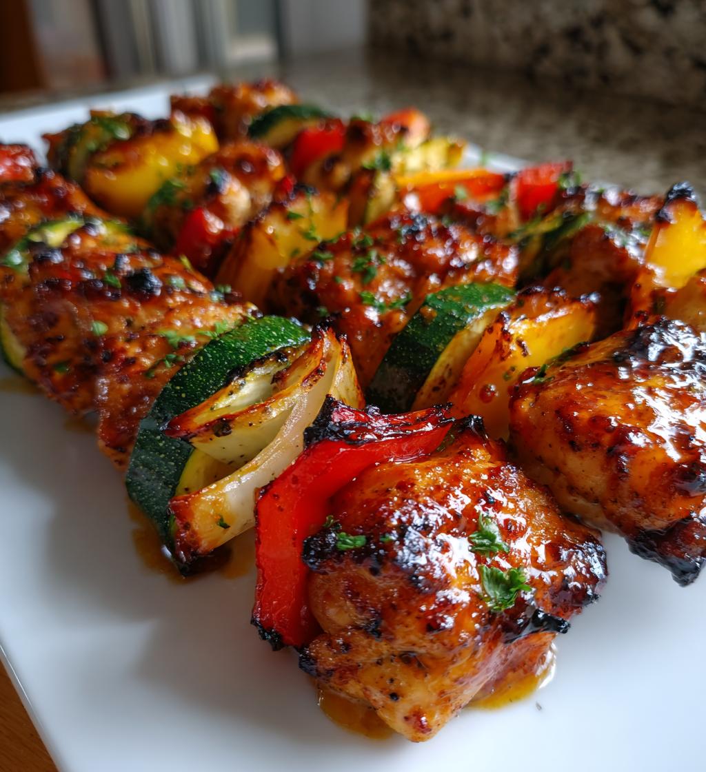 honey bbq chicken kabobs - detail 1