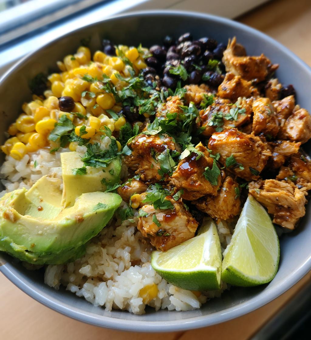 honey chipotle chicken rice bowls recipe