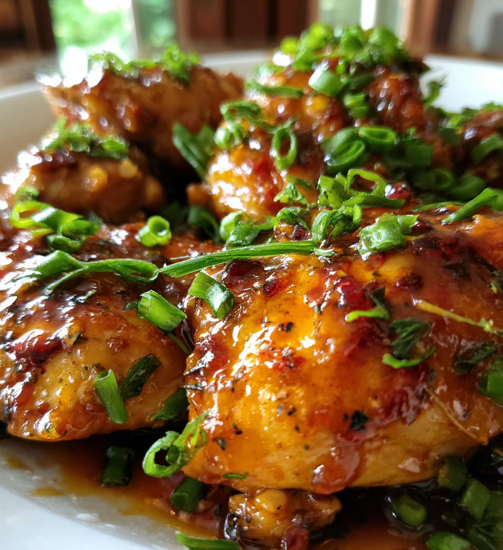 honey garlic chicken - detail 1