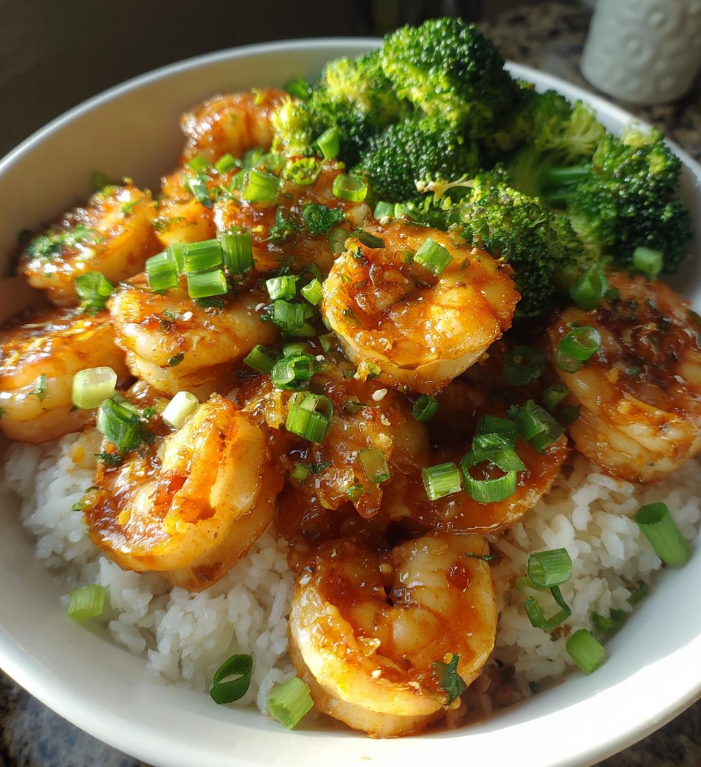 honey garlic shrimp bowls