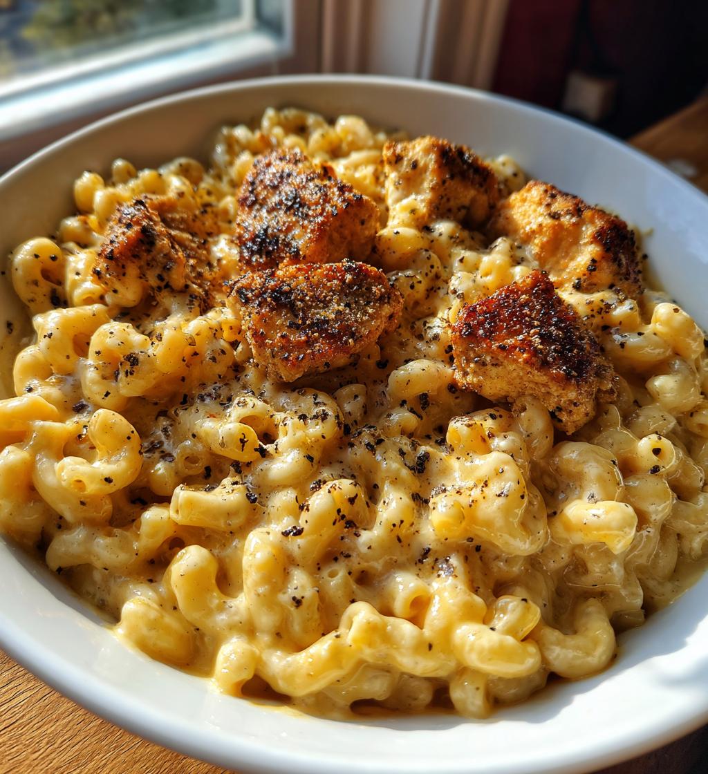honey pepper chicken mac and cheese - detail 1