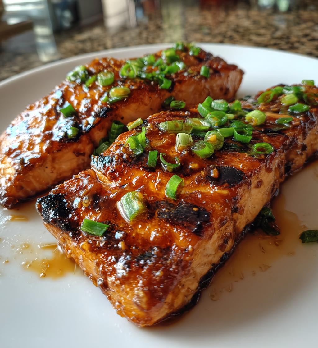 honey soy glazed salmon - detail 1