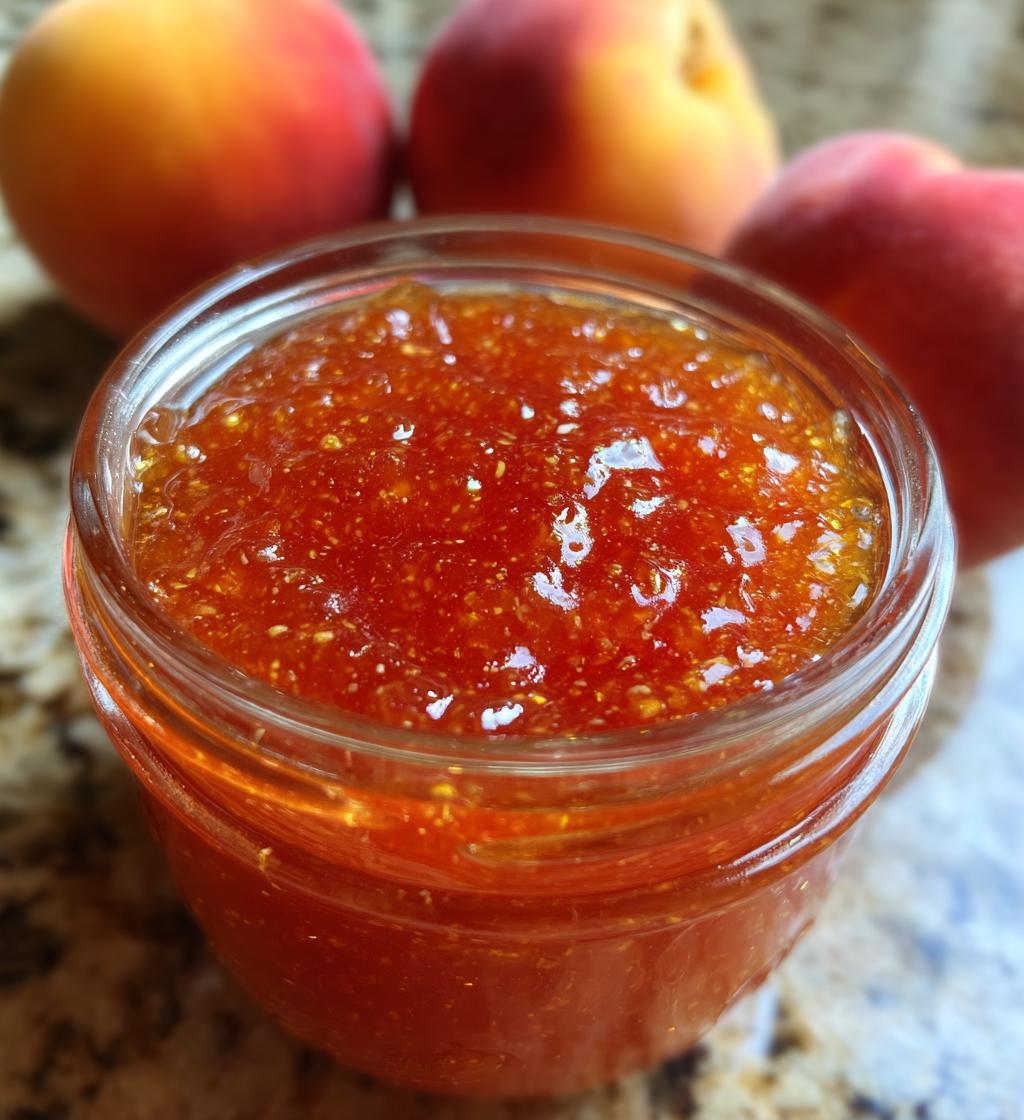 honey sweetened peach jam