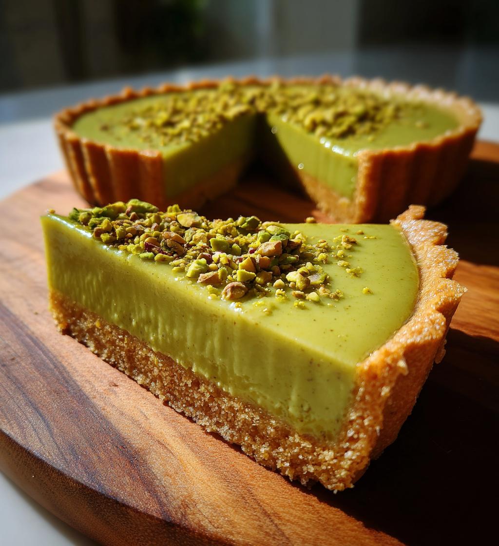 irresistible pistachio tart with creamy pistachio paste
