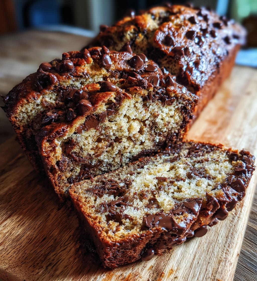 irresistible super moist chocolate chip banana bread - detail 1