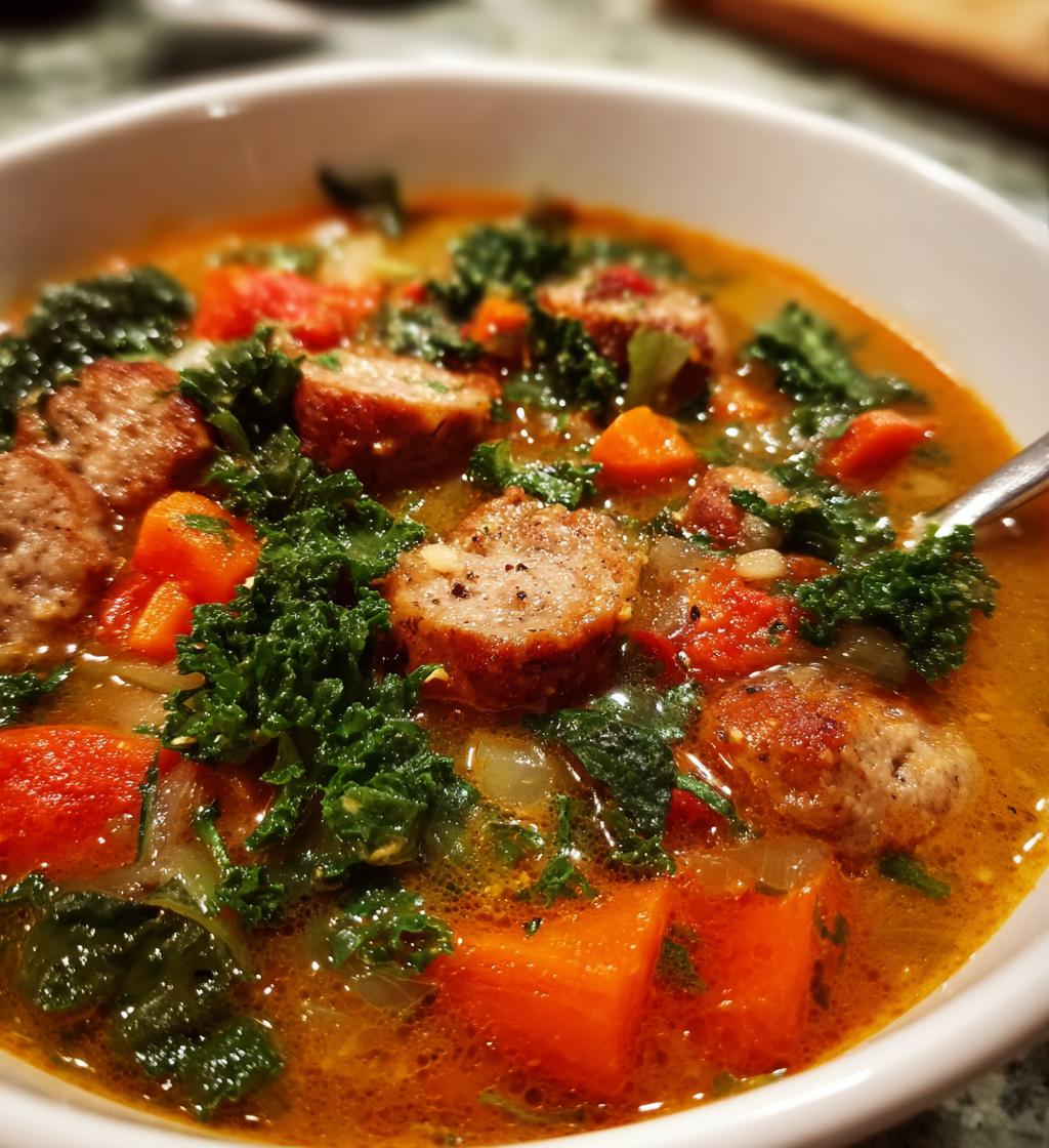 italian sausage soup - detail 1