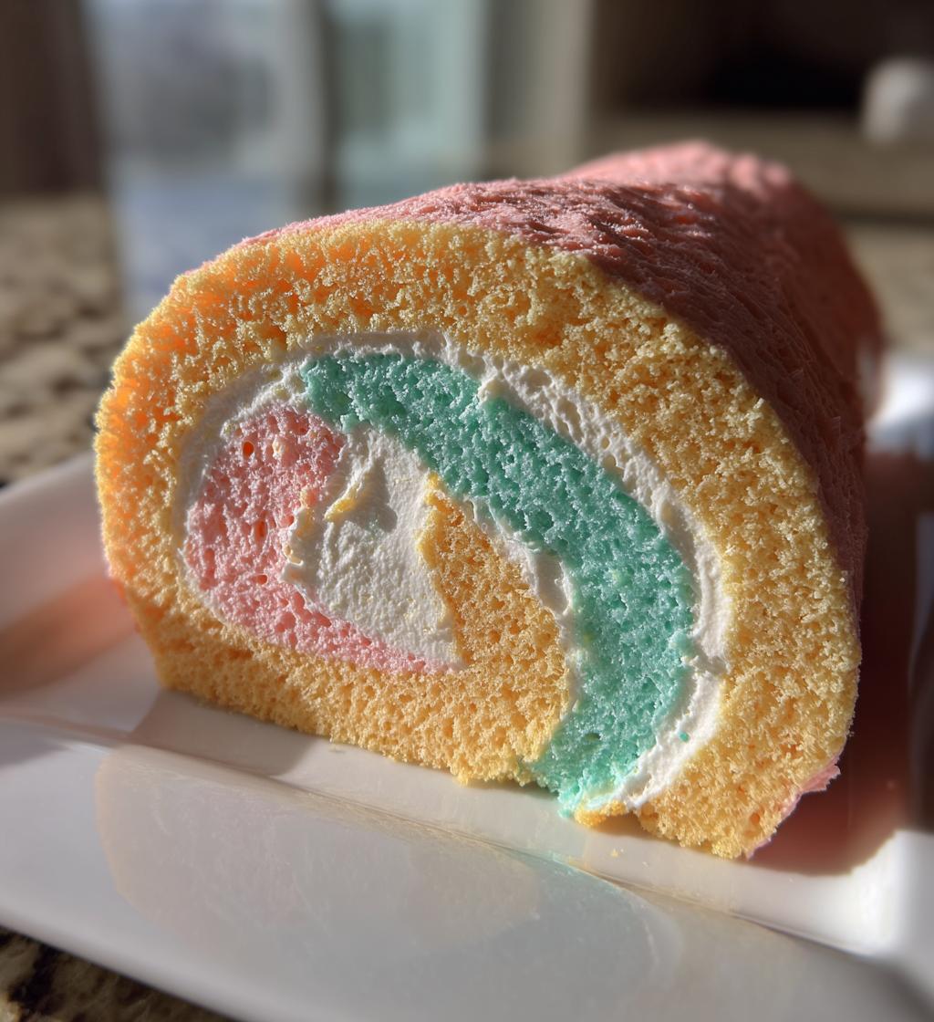 japanese cotton candy swiss cake roll - detail 1