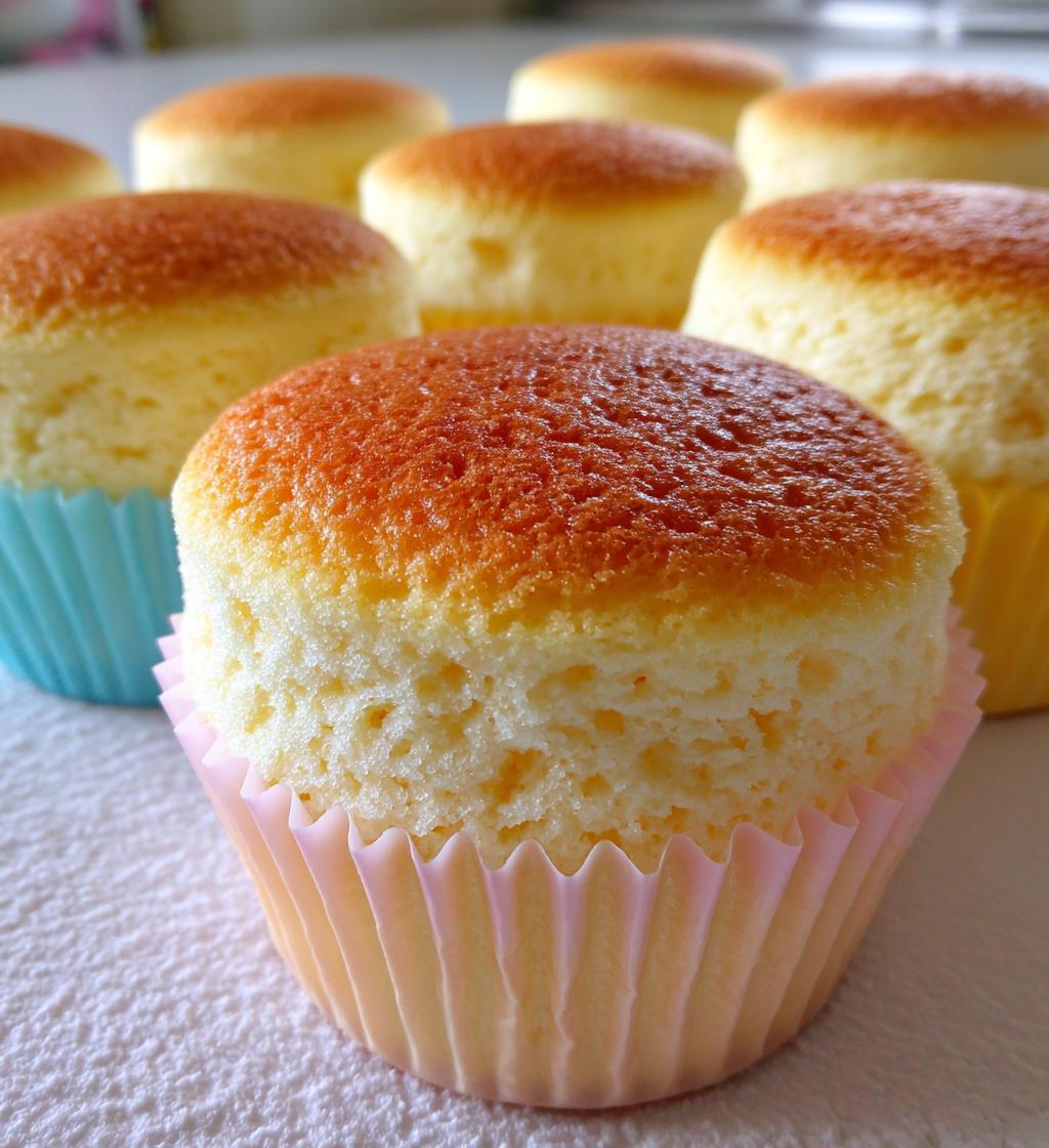 japanese cotton cheesecake cupcakes - detail 1