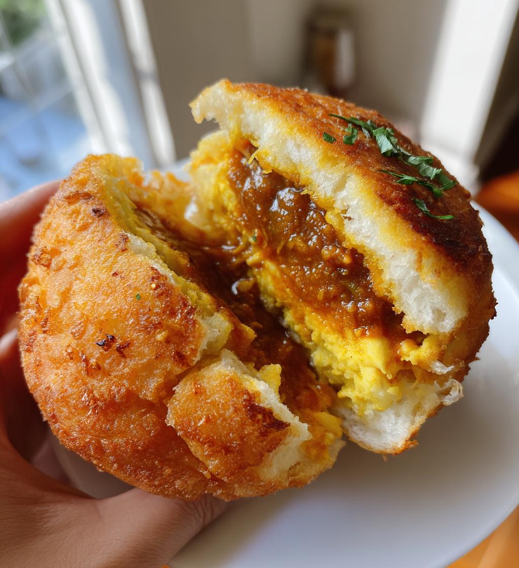 japanese curry bun - detail 1