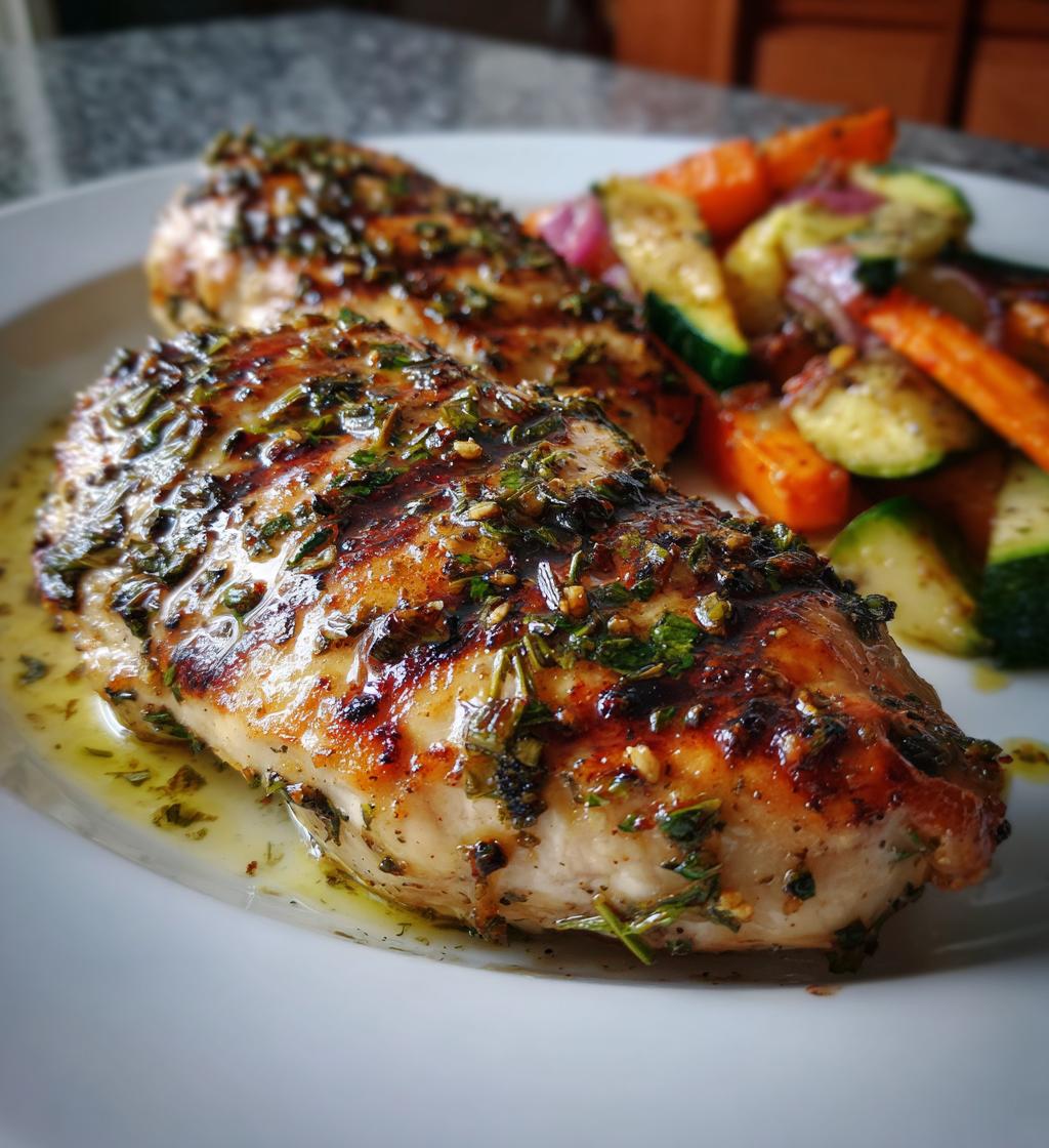 juicy grilled chicken mediterranean herbs - detail 1
