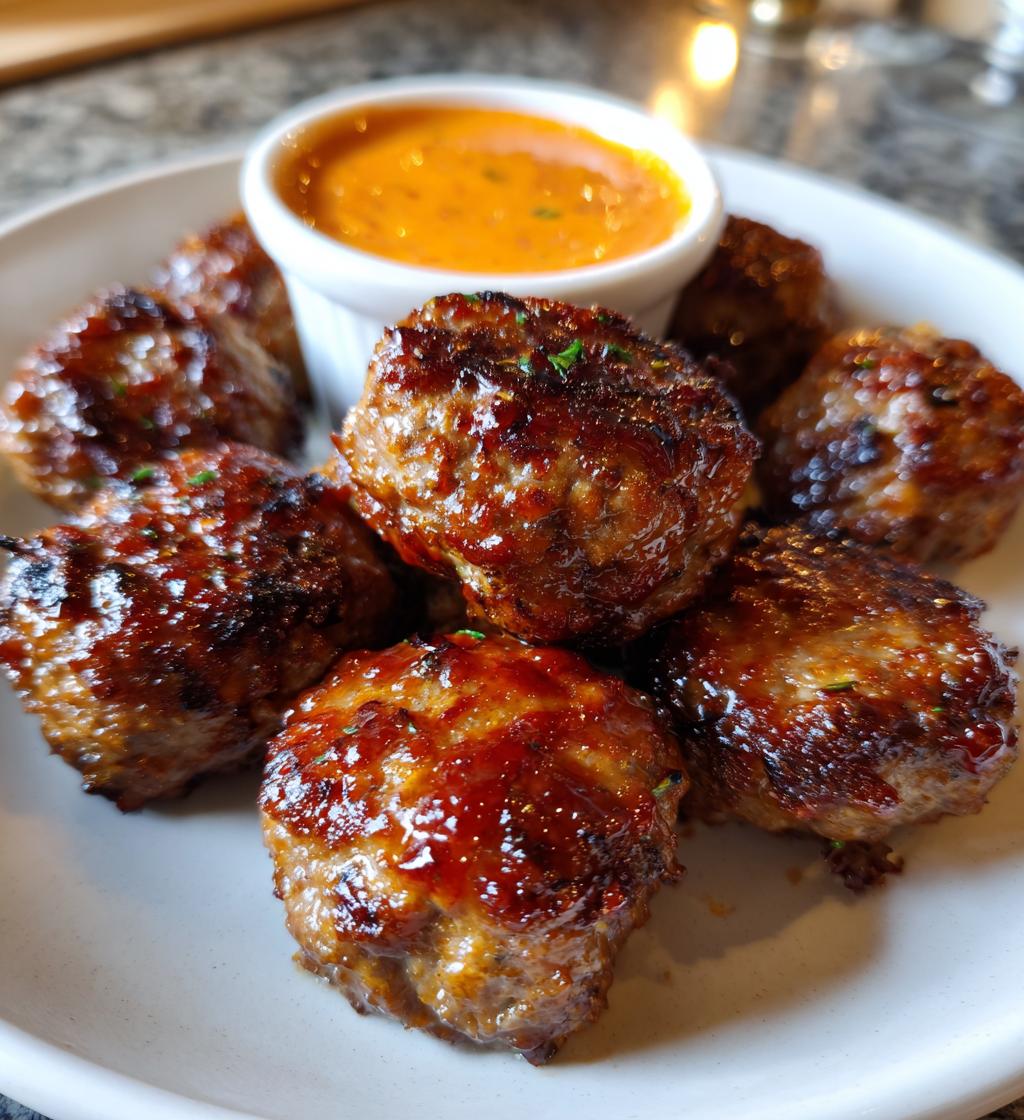 korean bbq meatballs with spicy mayo dip - detail 1