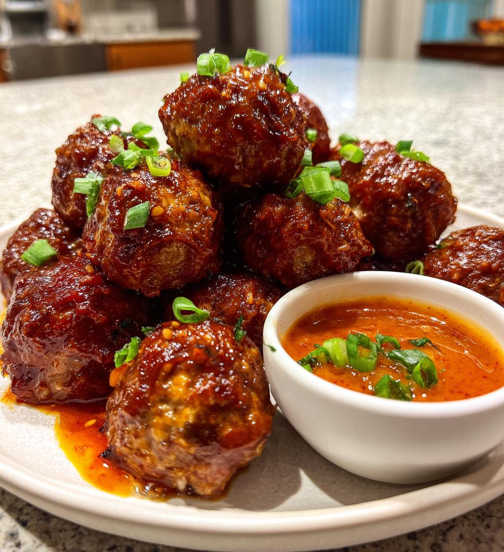 korean bbq meatballs with spicy mayo dip - detail 1