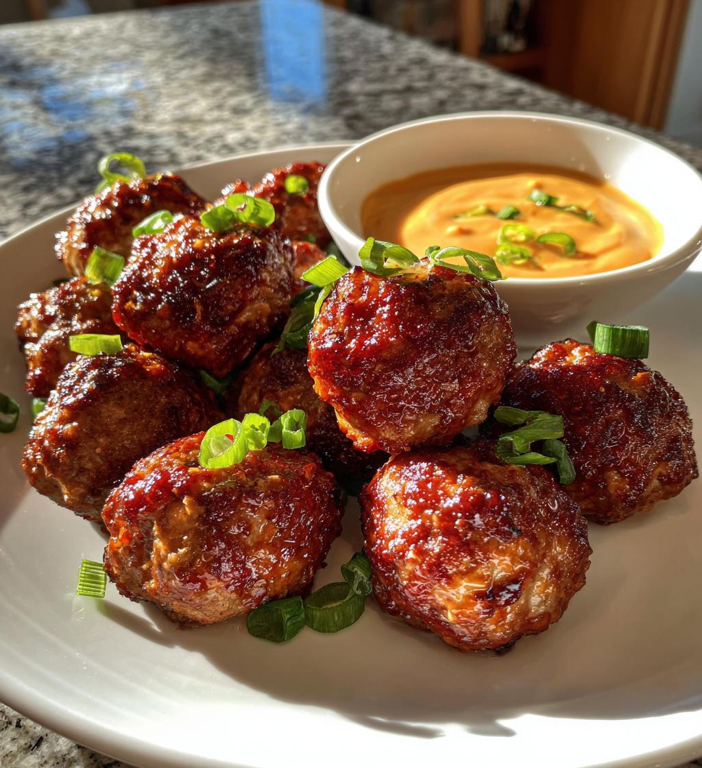 korean bbq meatballs with spicy mayo dip