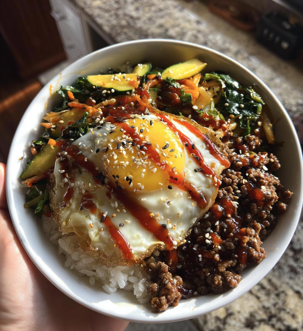 korean beef bibimbap bowl - detail 1