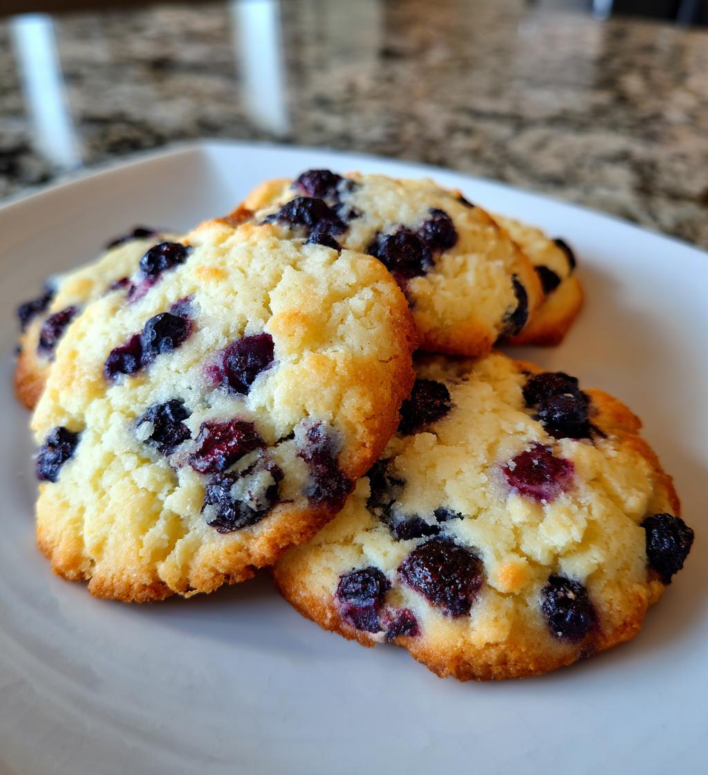 lemon blueberry cheesecake cookies - detail 1