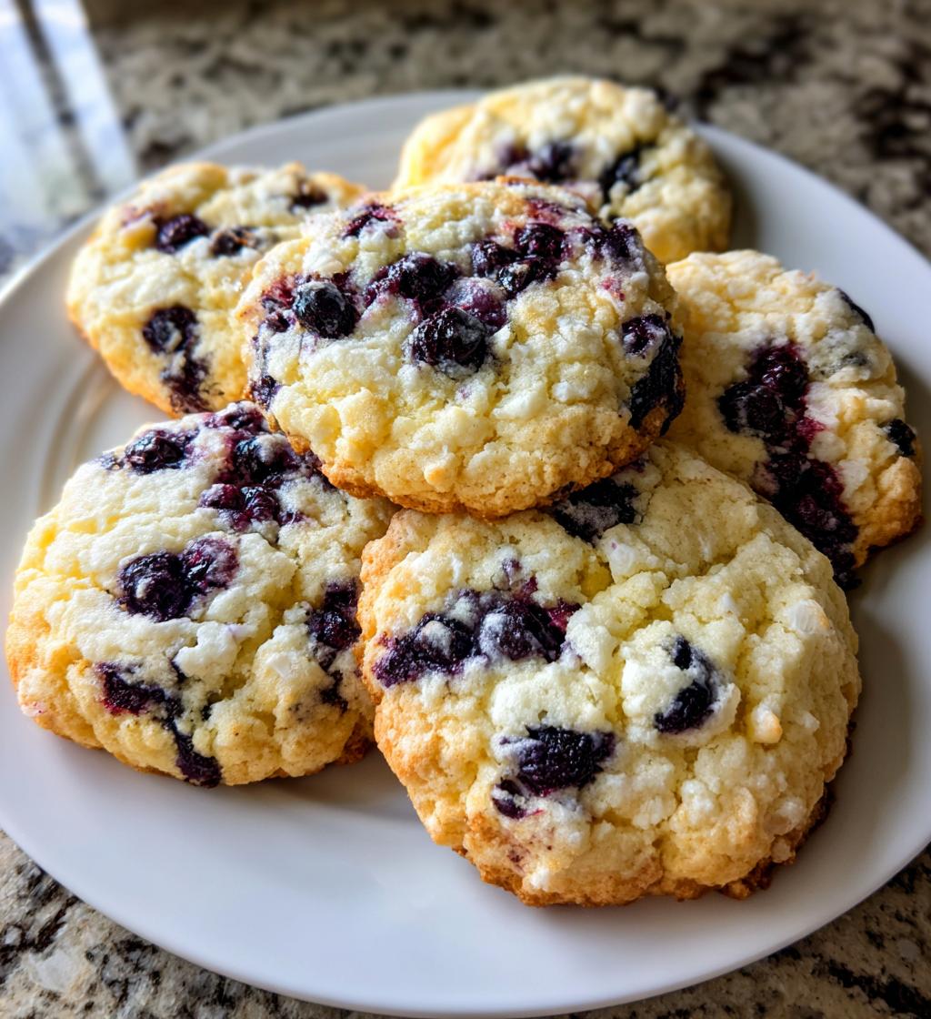 lemon blueberry cheesecake cookies