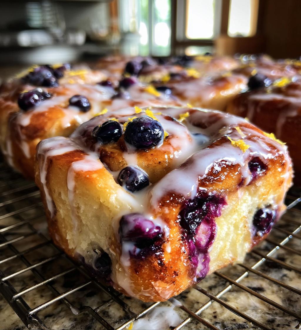 lemon blueberry sweet rolls