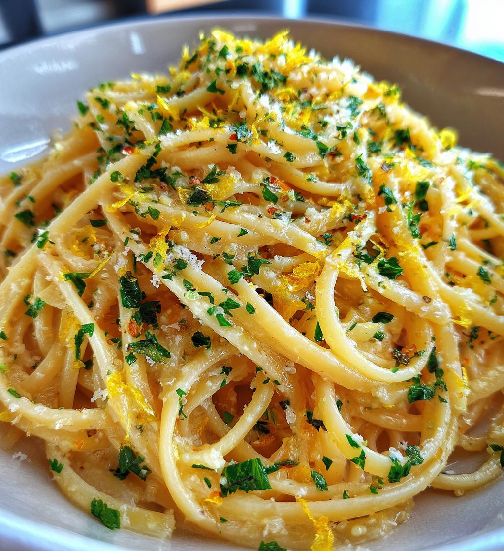 lemon butter linguine - detail 1