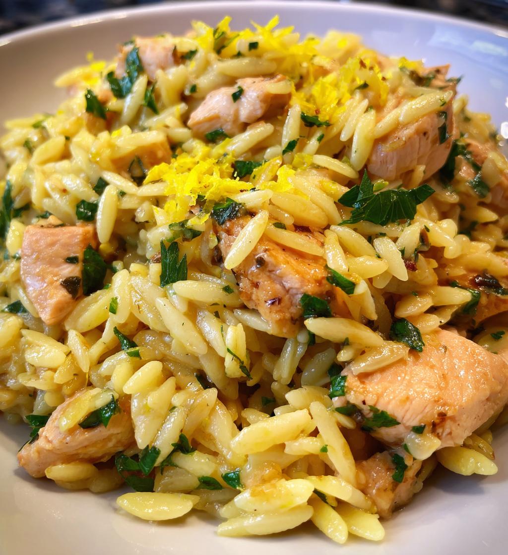 lemon chicken orzo - detail 1