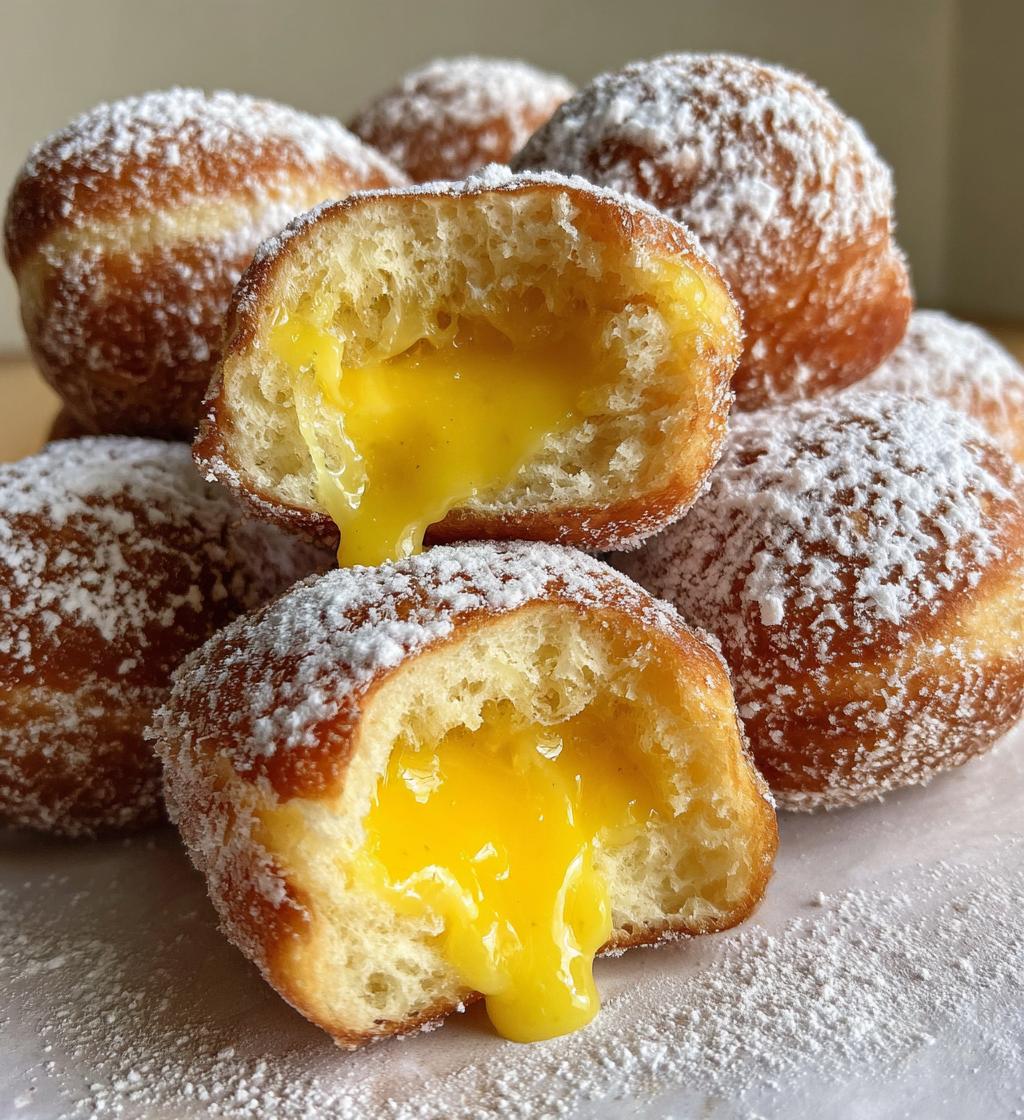 lemon curd filled donuts