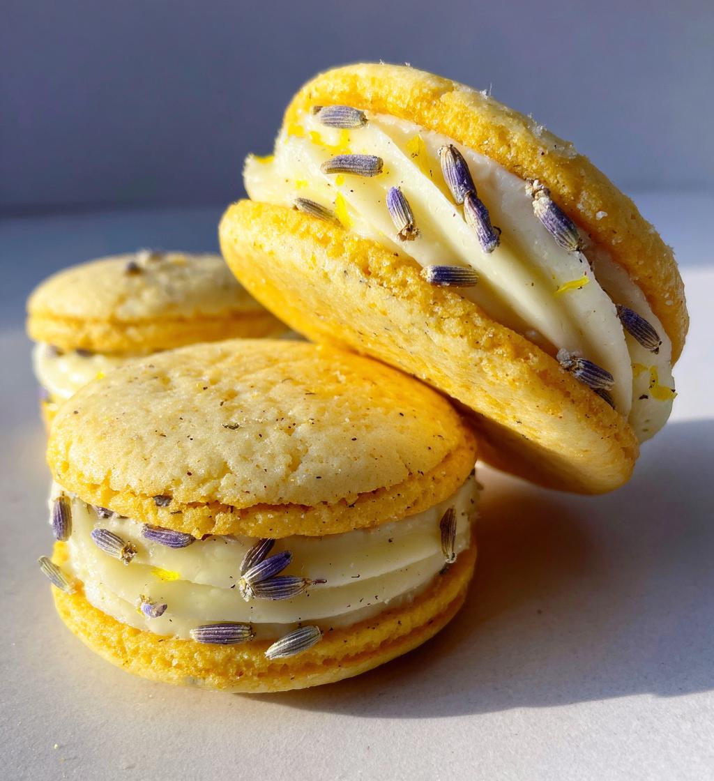 lemon lavender sandwich cookies - detail 1