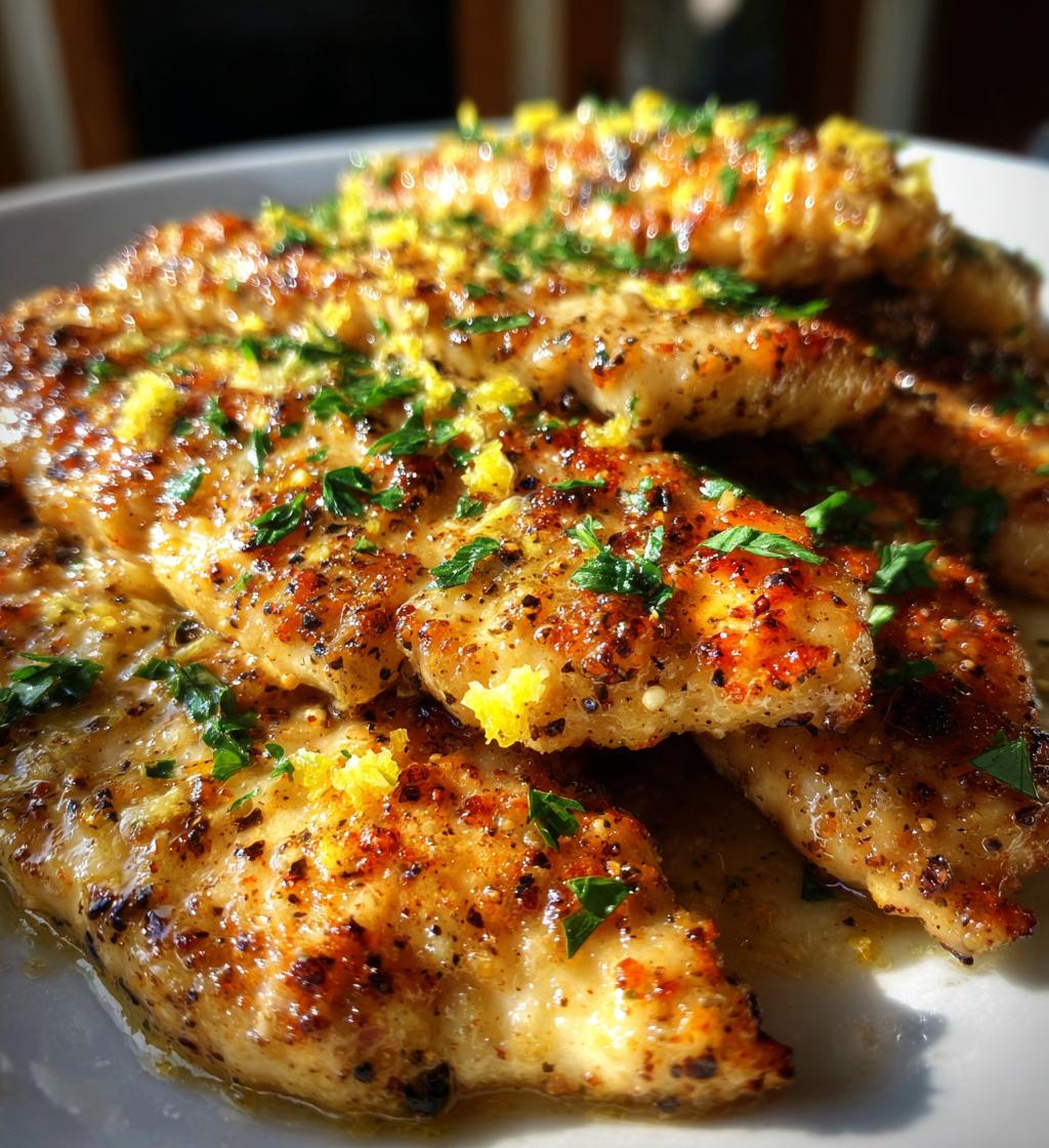 lemon pepper chicken cutlets - detail 1