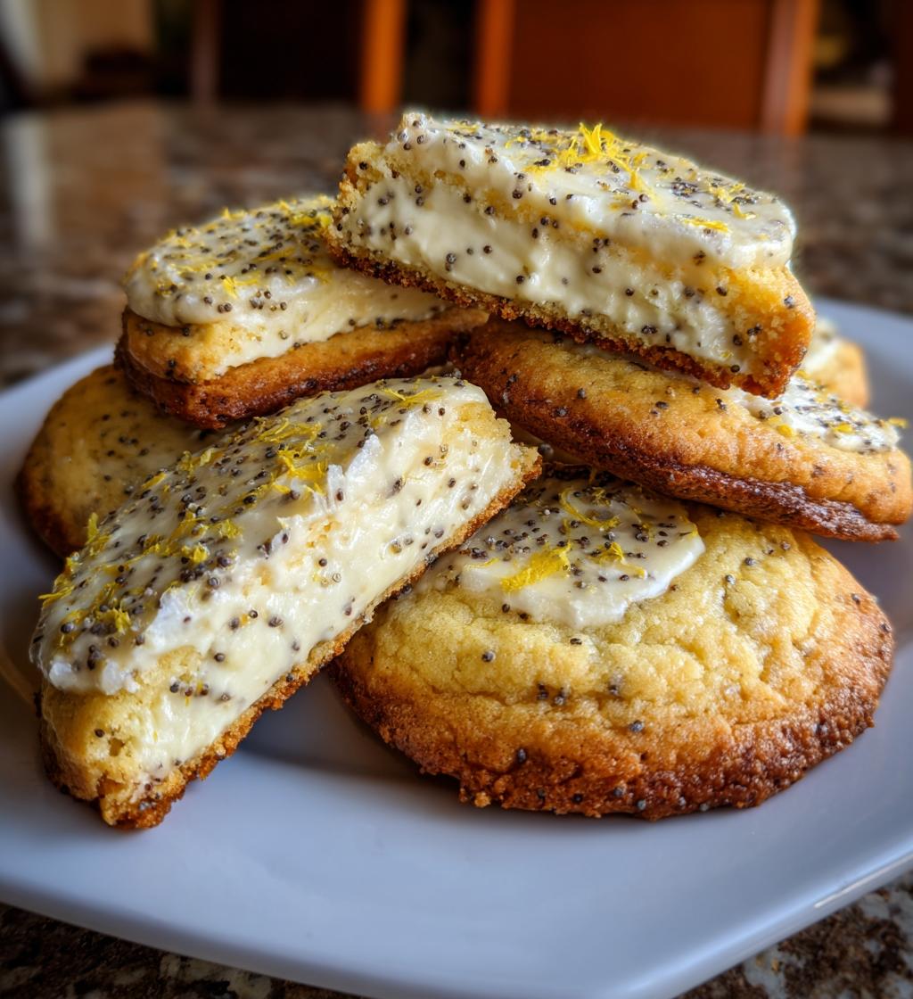 lemon poppy seed cheesecake cookies - detail 1