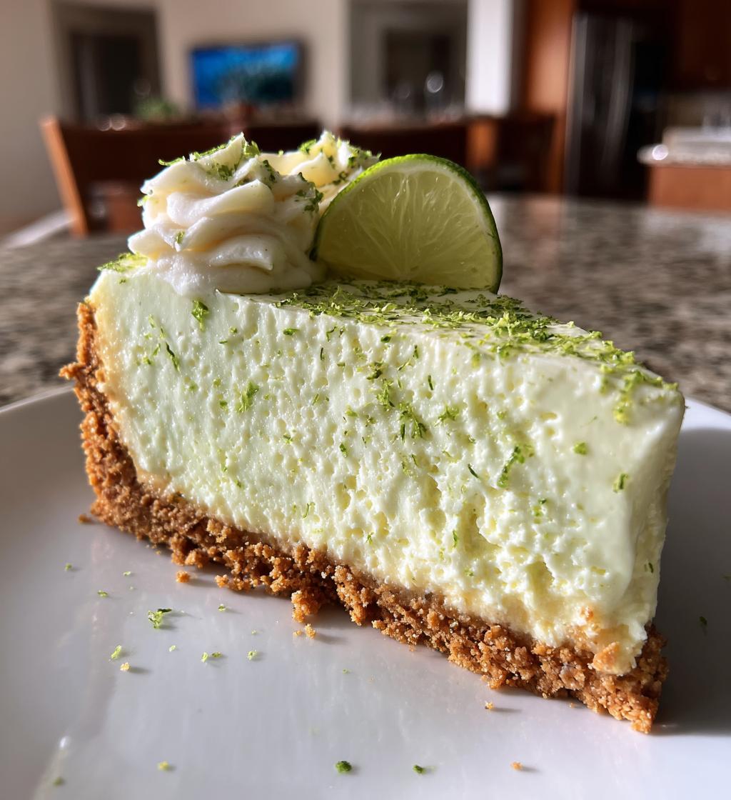 lime mousse cheesecake - detail 1