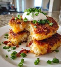 loaded mashed potato cakes