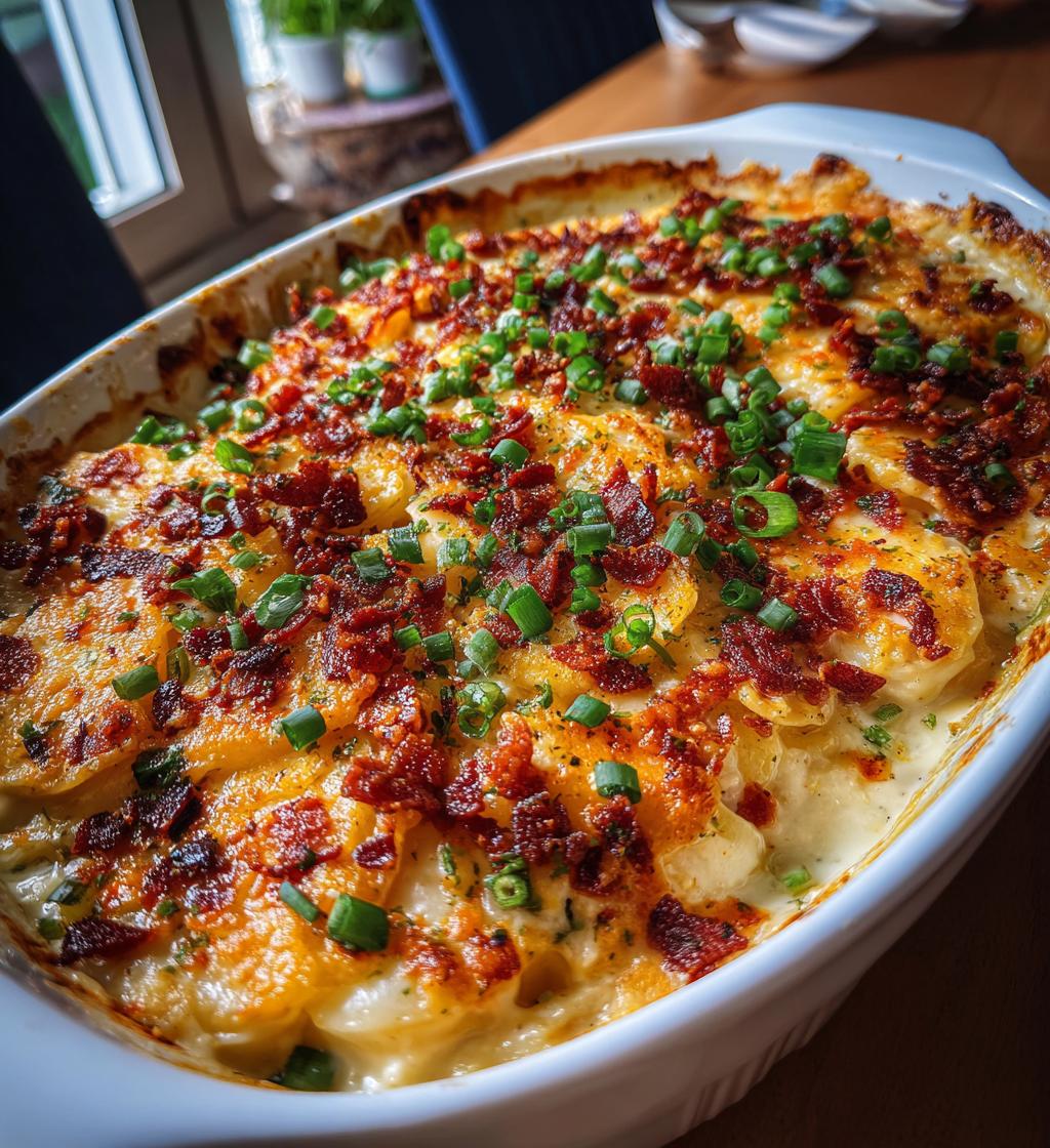 loaded scalloped potatoes - detail 1
