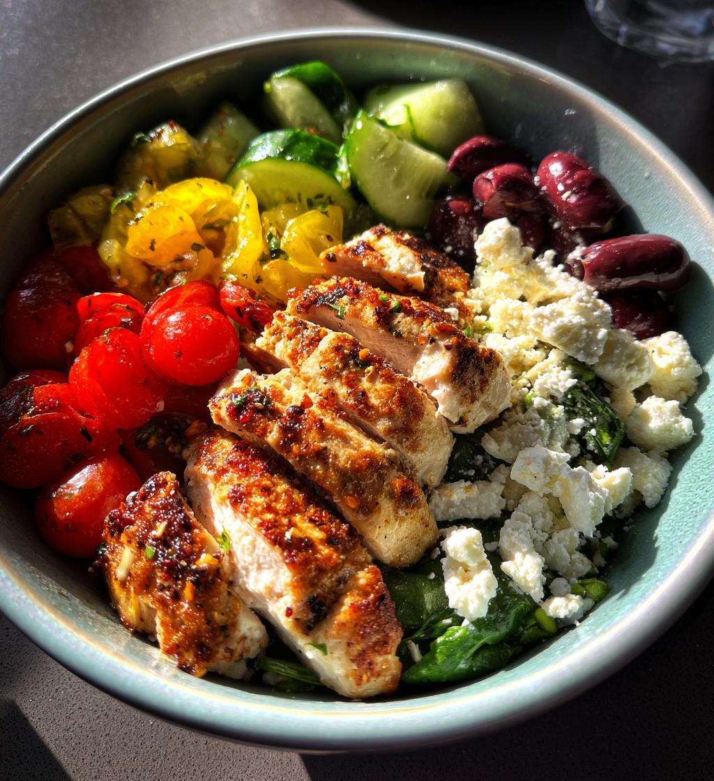 low carb greek chicken bowls