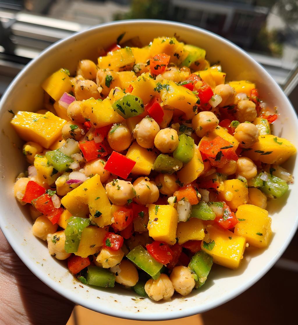 mango chickpea salad - detail 1