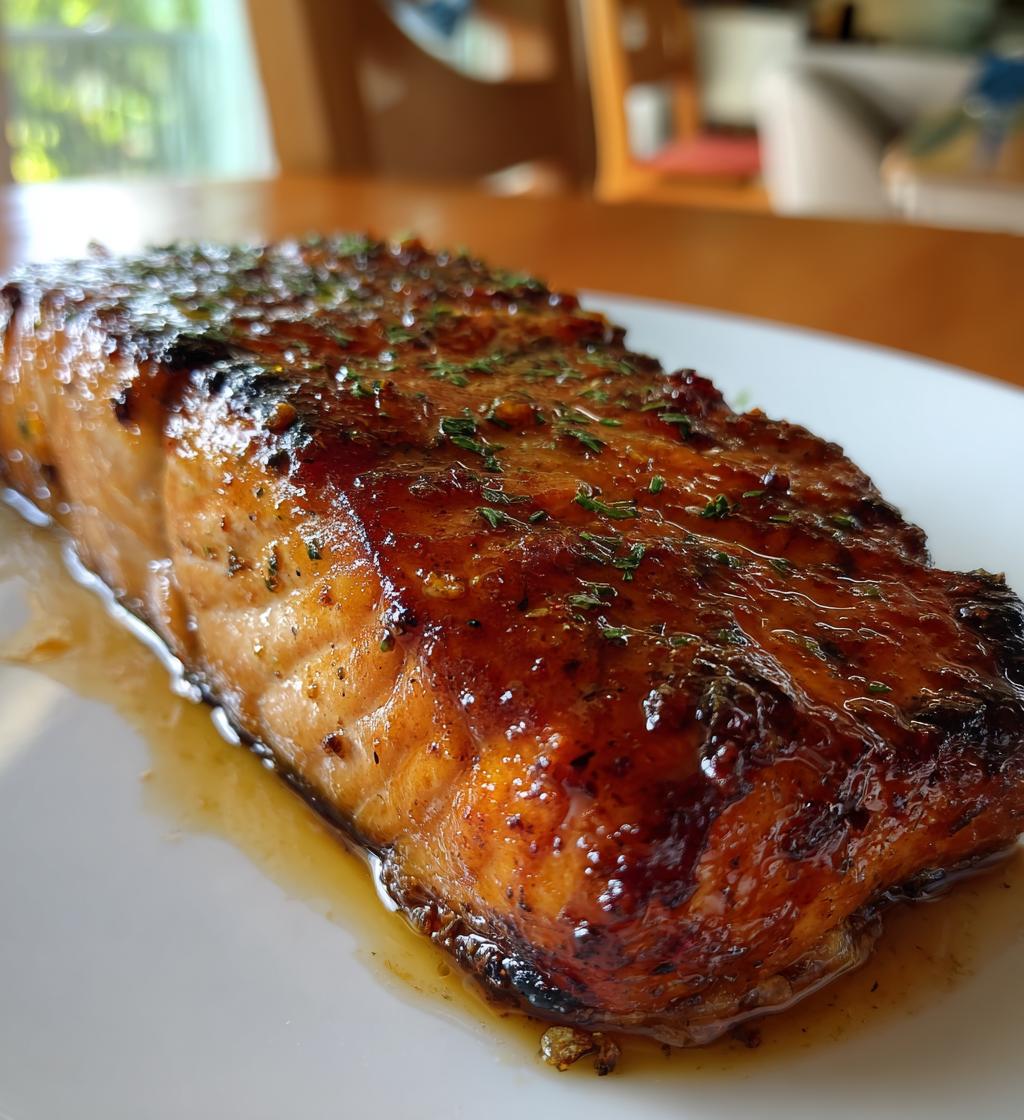 maple bourbon glazed salmon
