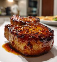 maple glazed pork chops
