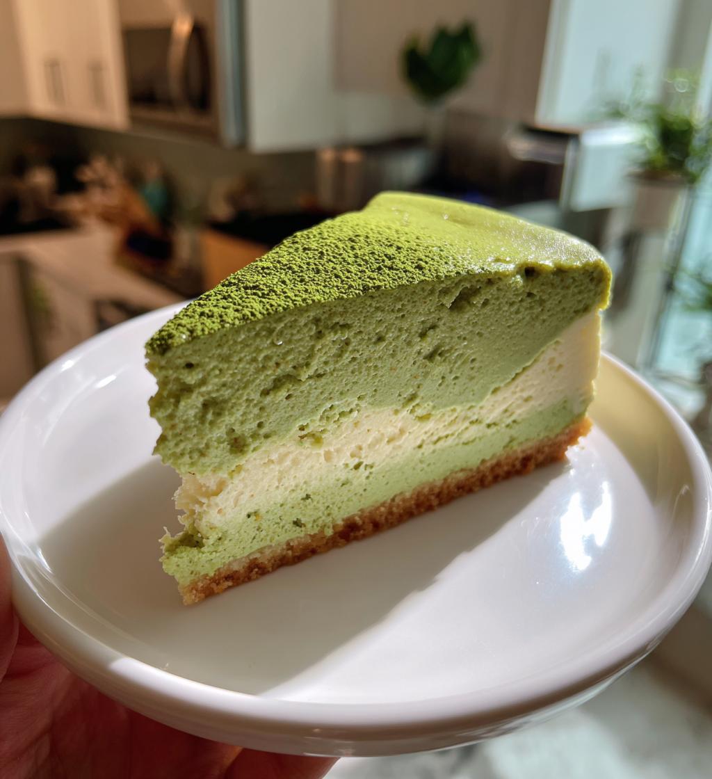 matcha japanese cheesecake