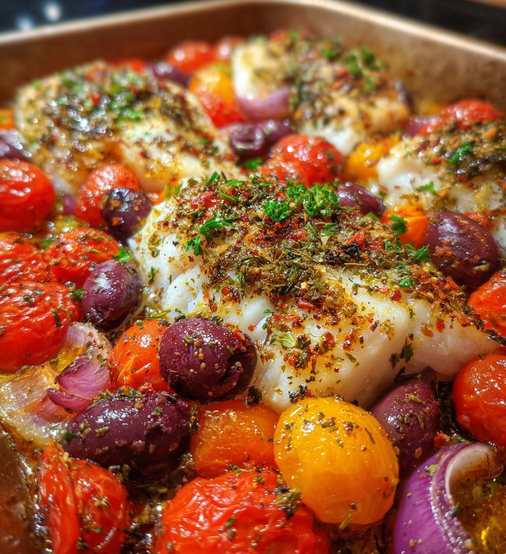 mediterranean baked cod - detail 1