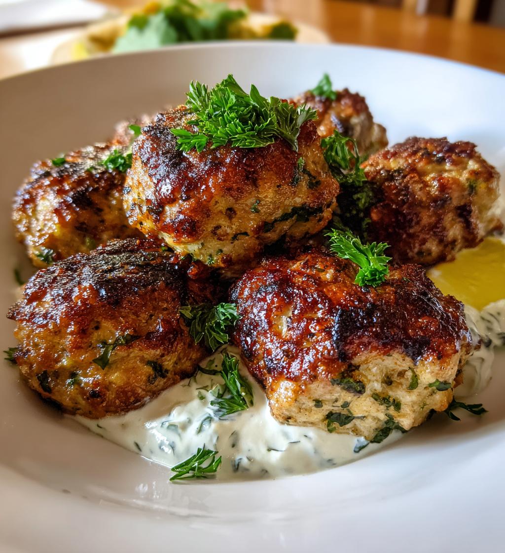 mediterranean chicken meatballs - detail 1