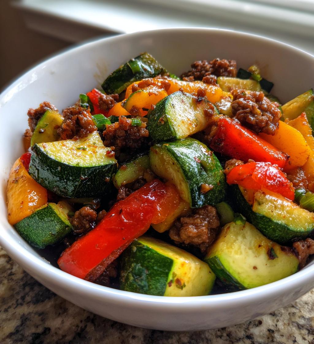 mediterranean ground beef and veggie stir fry