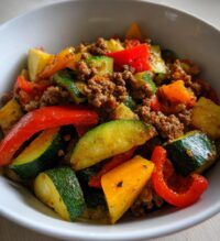 mediterranean ground beef stir fry recipe