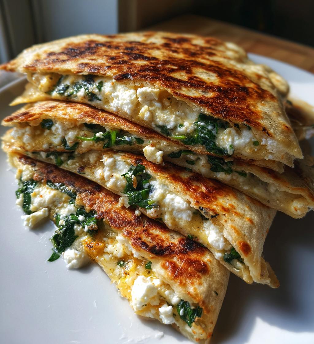mediterranean quesadillas spinach feta mozzarella