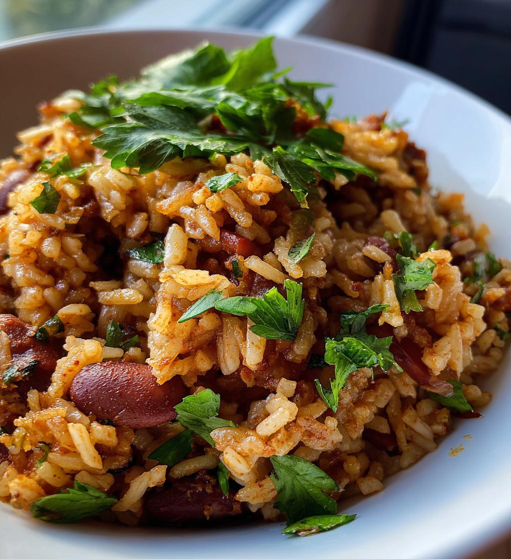 mediterranean rice and beans - detail 1