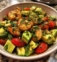 mediterranean shrimp and avocado salad